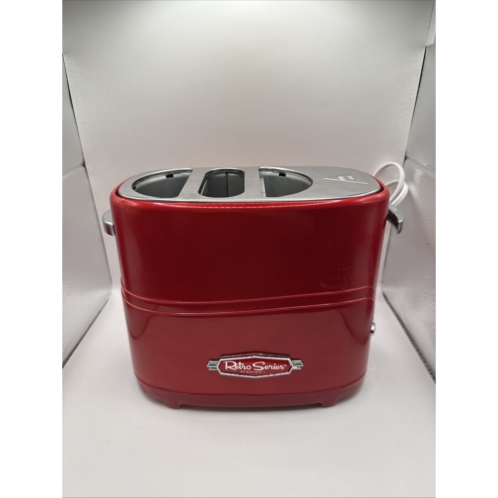 Nostalgia 2 Slot Hot Dog and Bun Toaster with Mini Tongs, Retro Toaster, Cooker